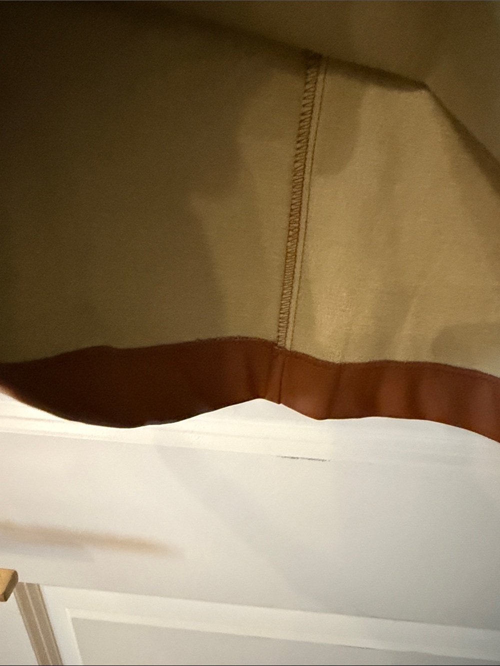 Brown Leather Like, GiGio stylish fall women’s Dress size med beautiful on - Picture 5 of 5
